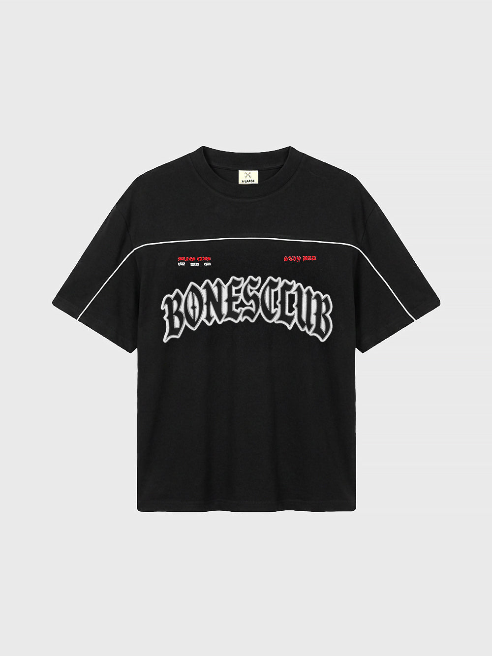 Bones Club Panel Tee - Black