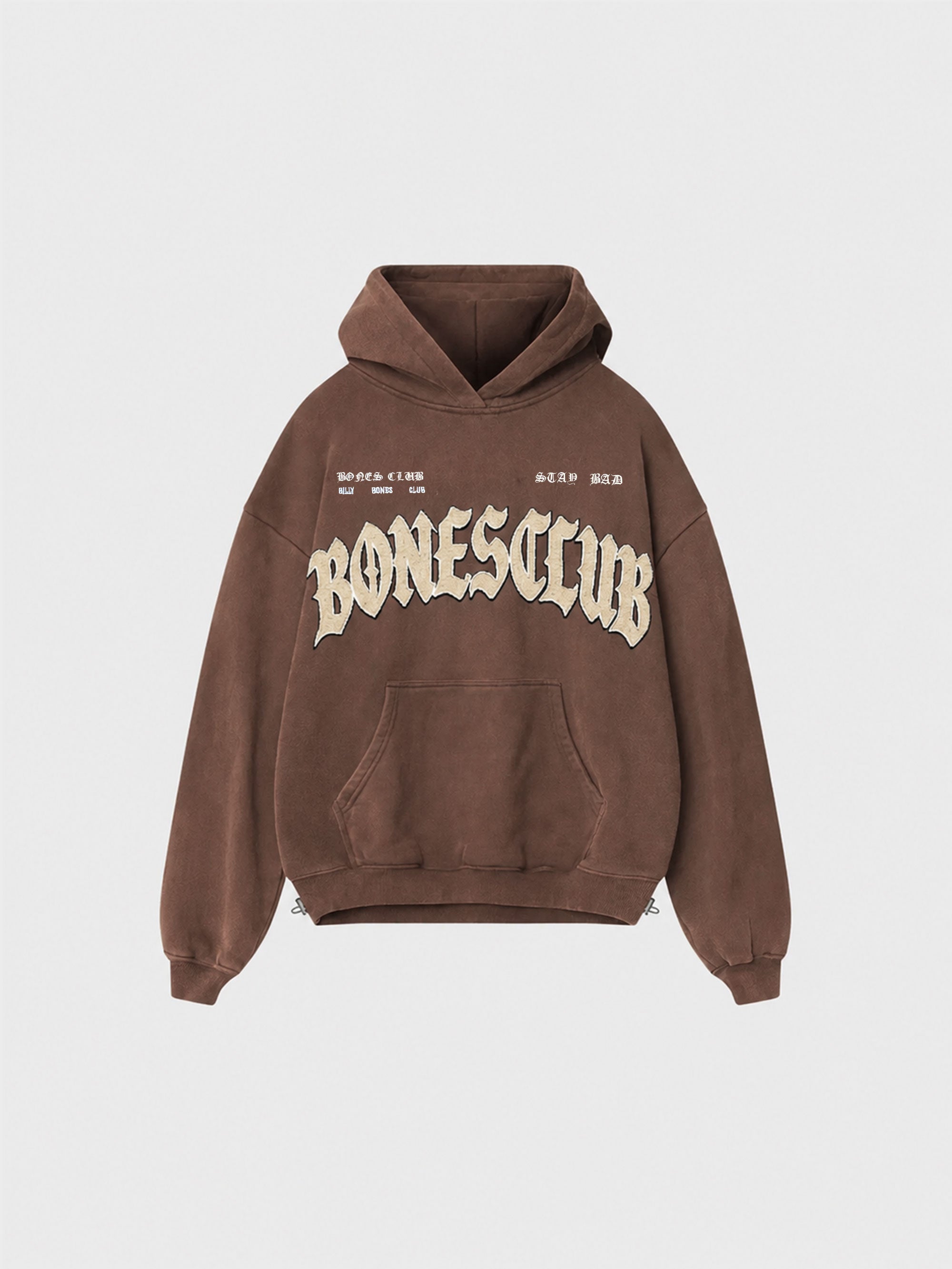 Bones Club Hoodie - Brown/Cream