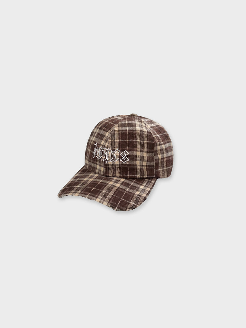 Bones Plaid Cap - Brown Check