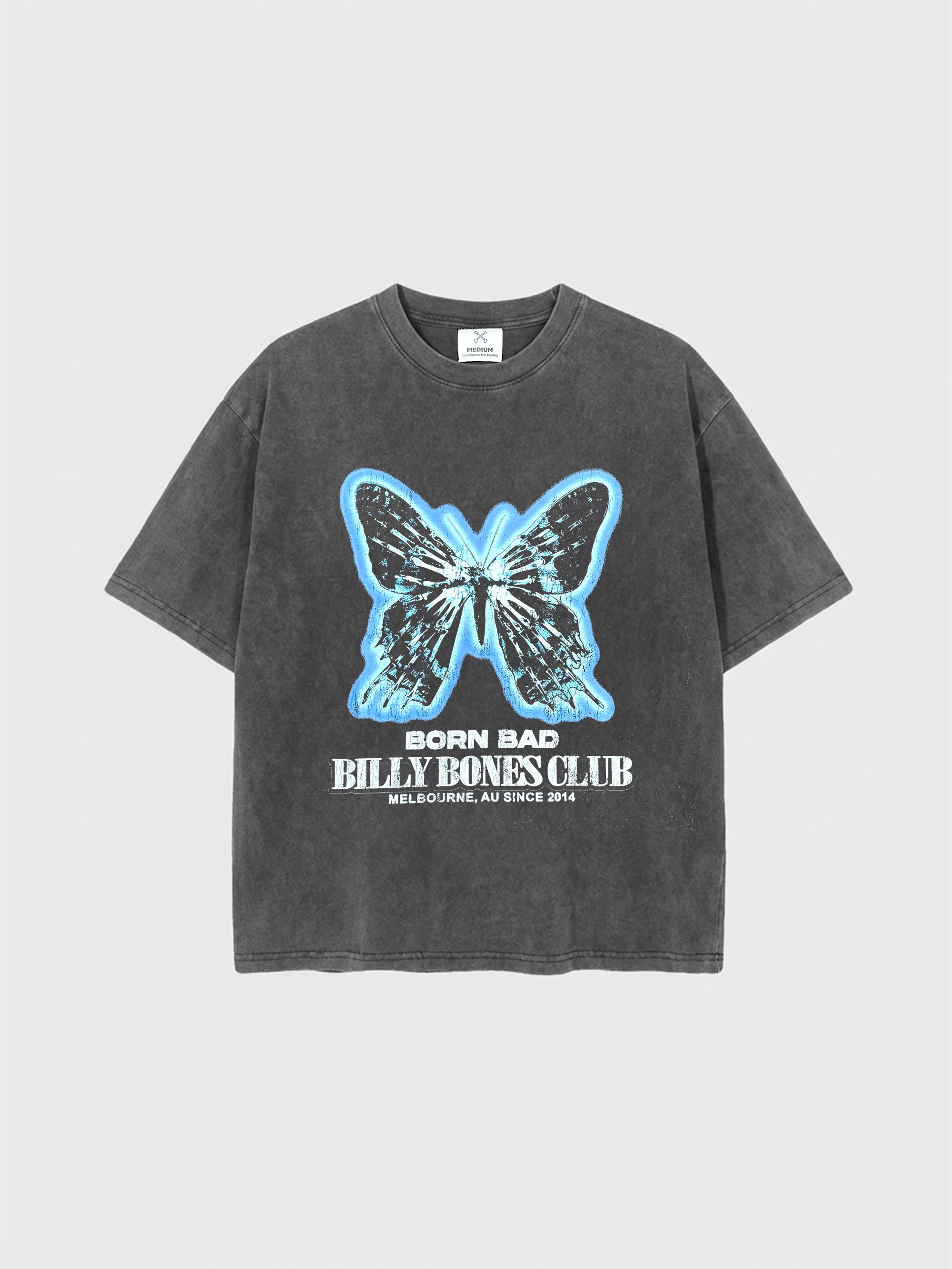 Born Bad Box Tee - Washed Black