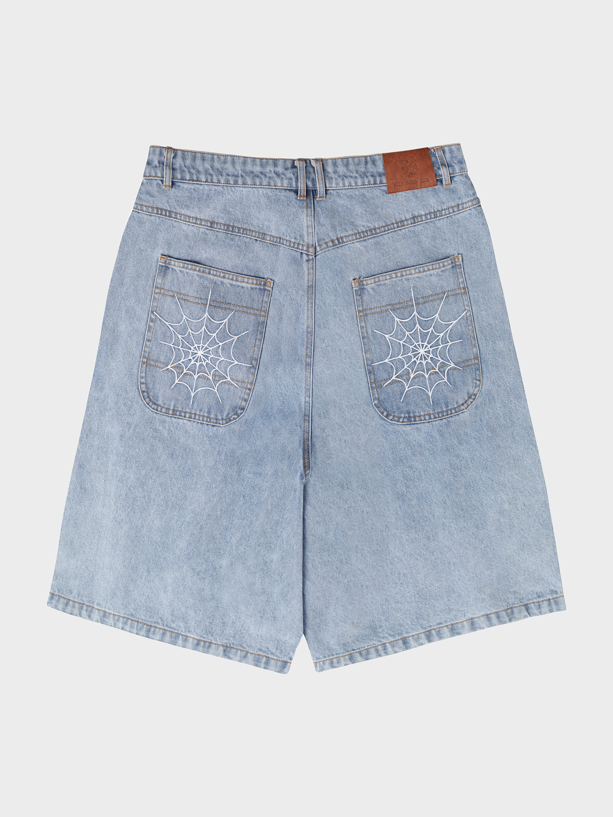 Webbed Denim Short - Washed Blue