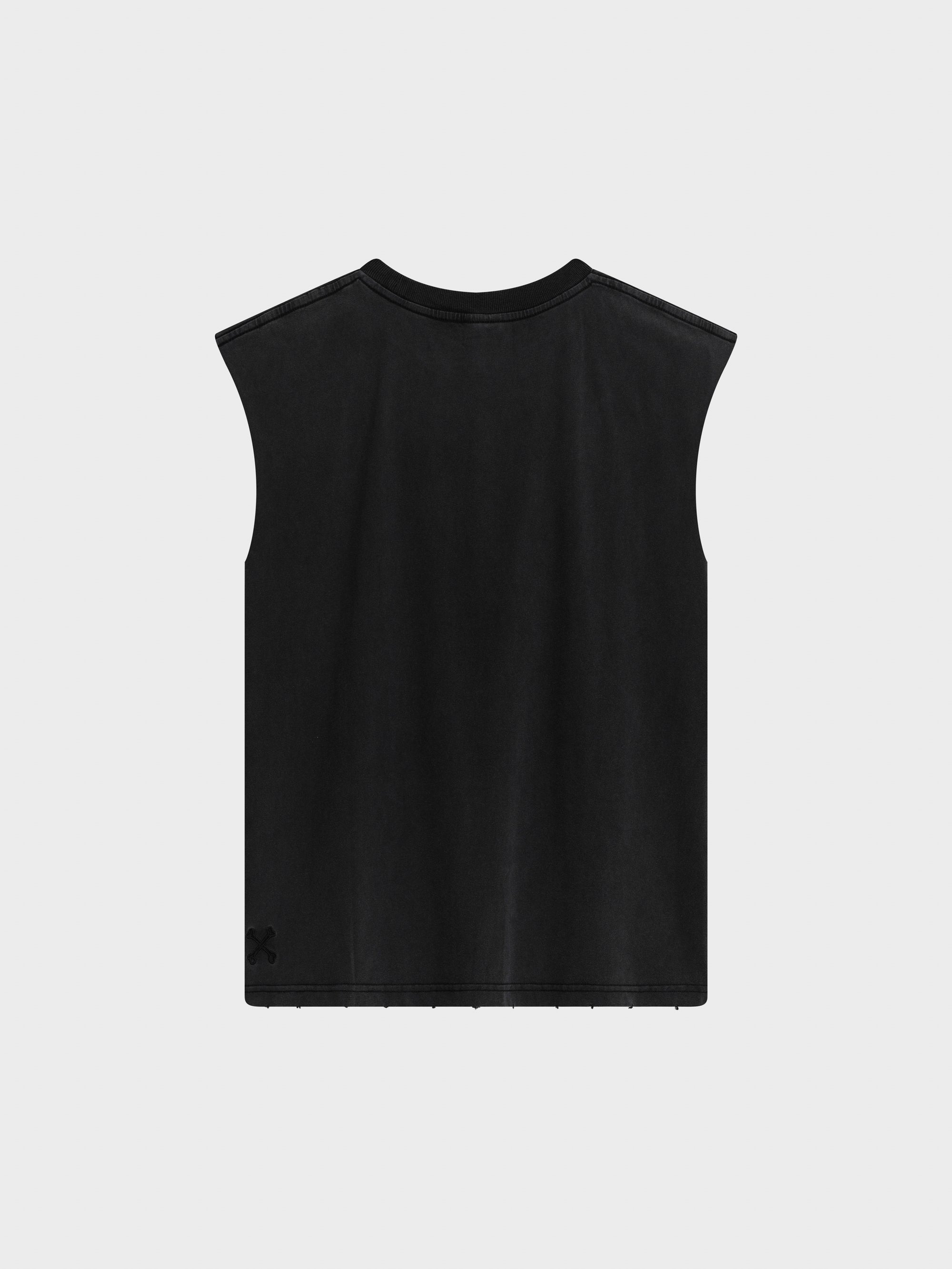 Drive Me Crazy Muscle Tee - Washed Black