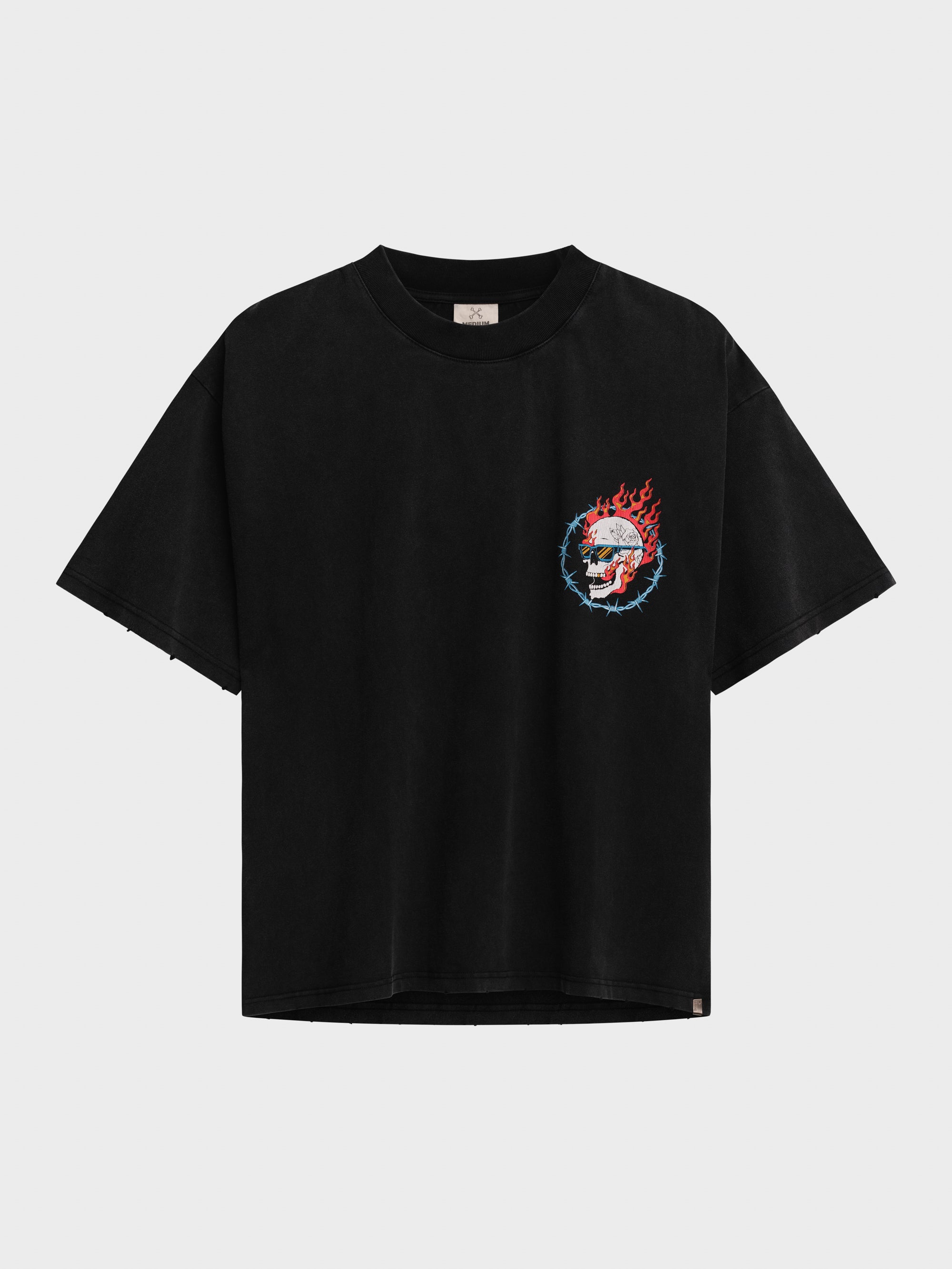 Raised By Fire Tee - Vintage Black