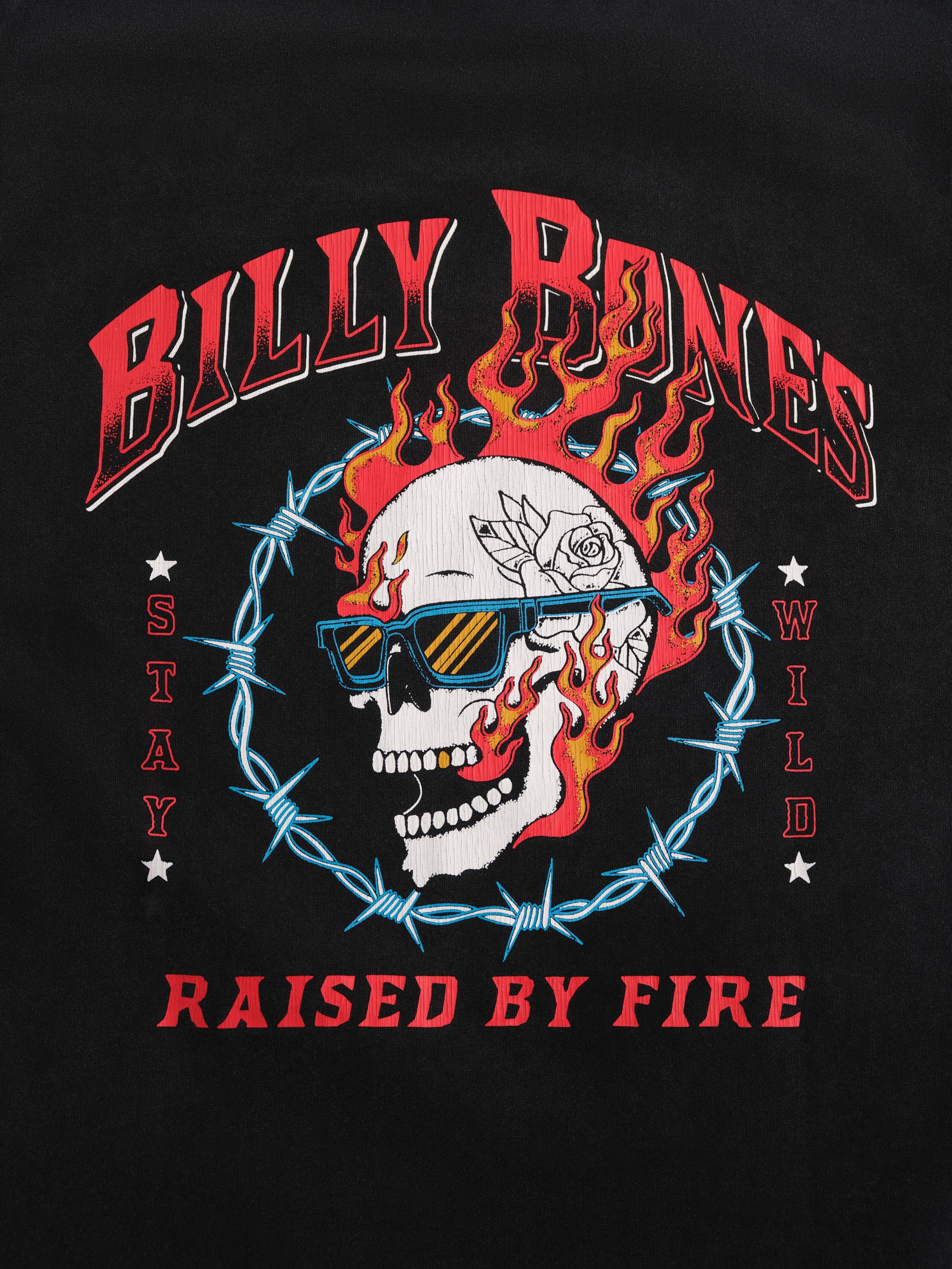 Raised By Fire Tee - Vintage Black