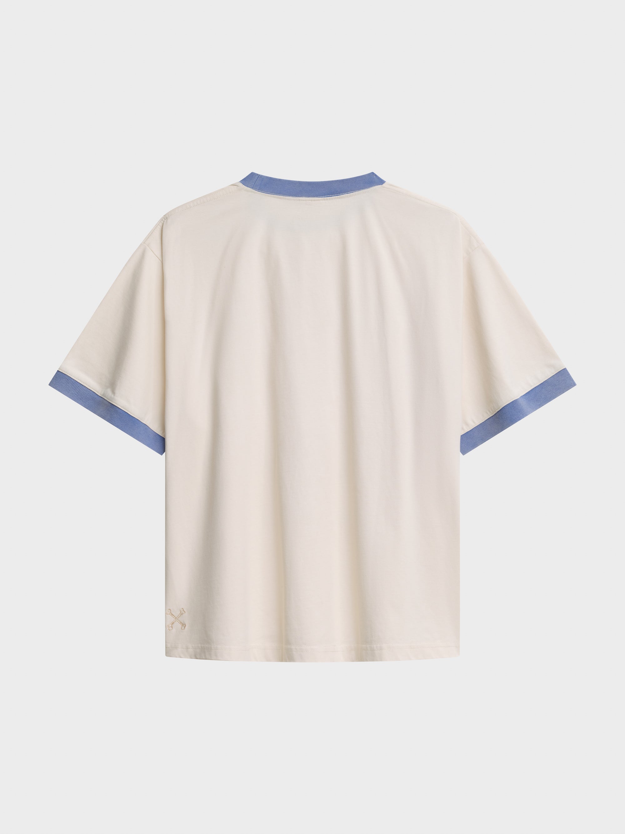 Raised By Fire Ringer Tee - Vintage White/Blue