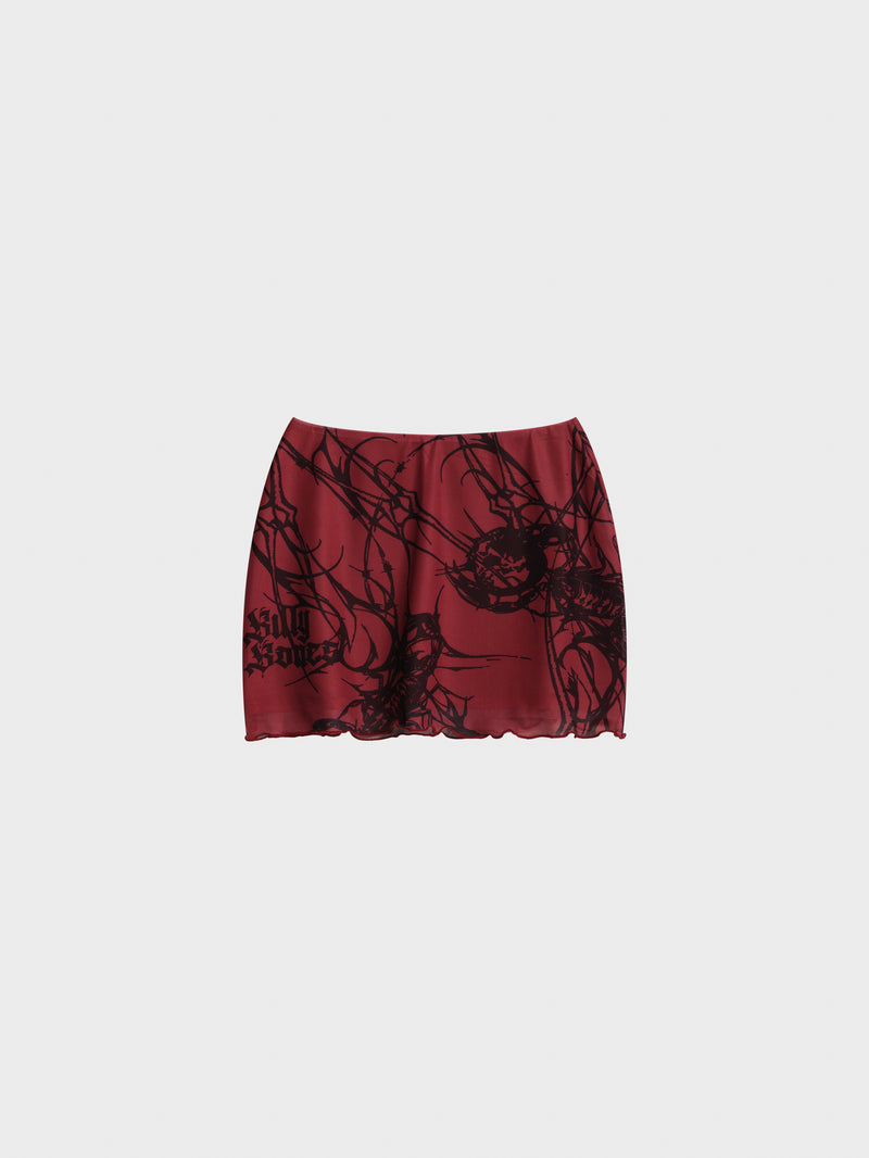 Scorpion Mesh Skirt - Red