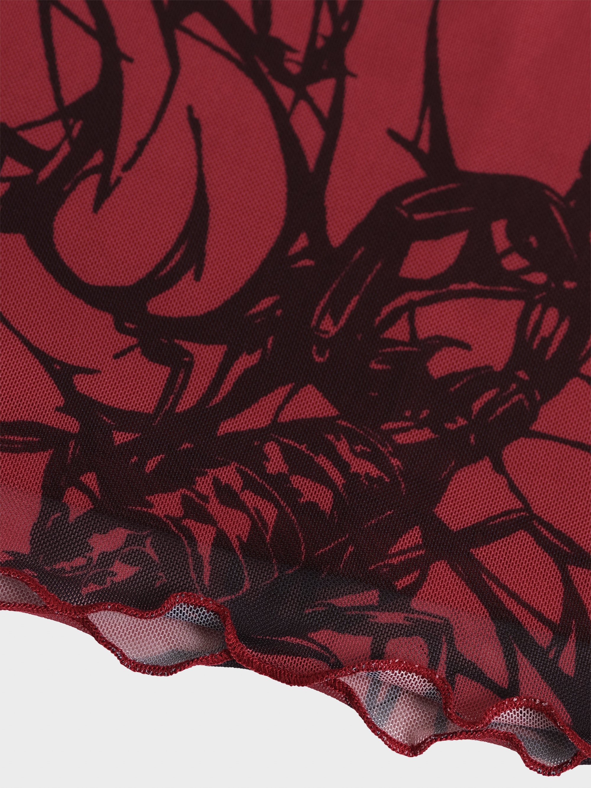 Scorpion Mesh Skirt - Red