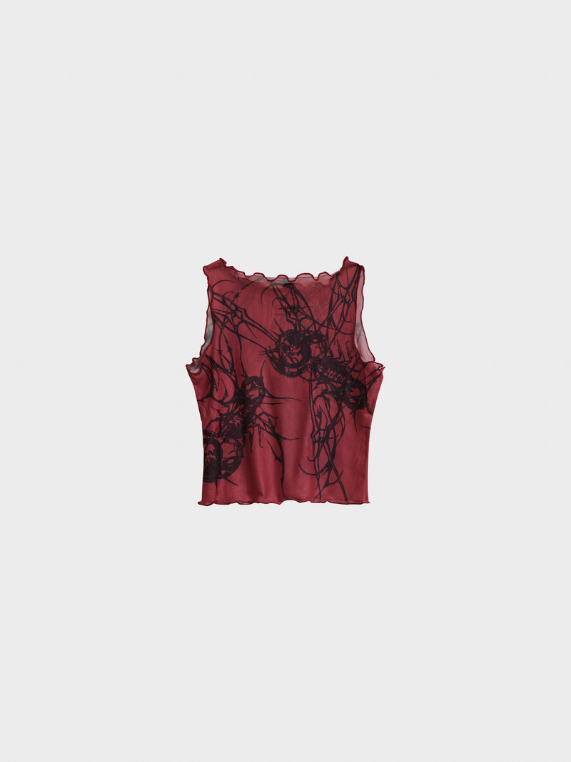 Scorpion Mesh Top - Red