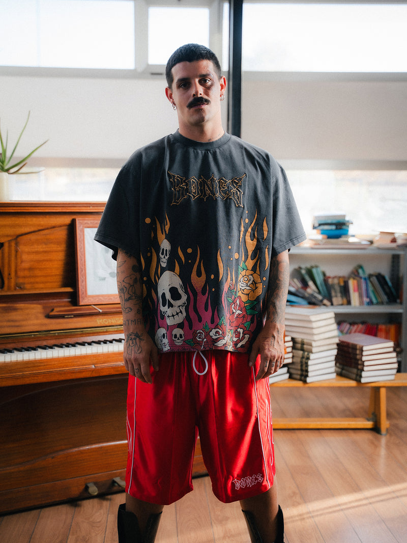 Hellfire Tee - Washed Black