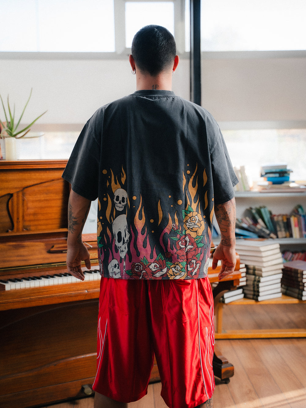 Hellfire Tee - Washed Black