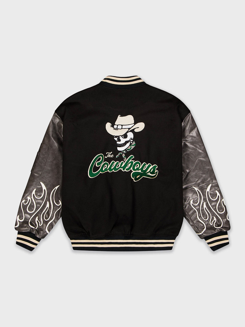 Cowboys Varsity Jacket - Black/Grey