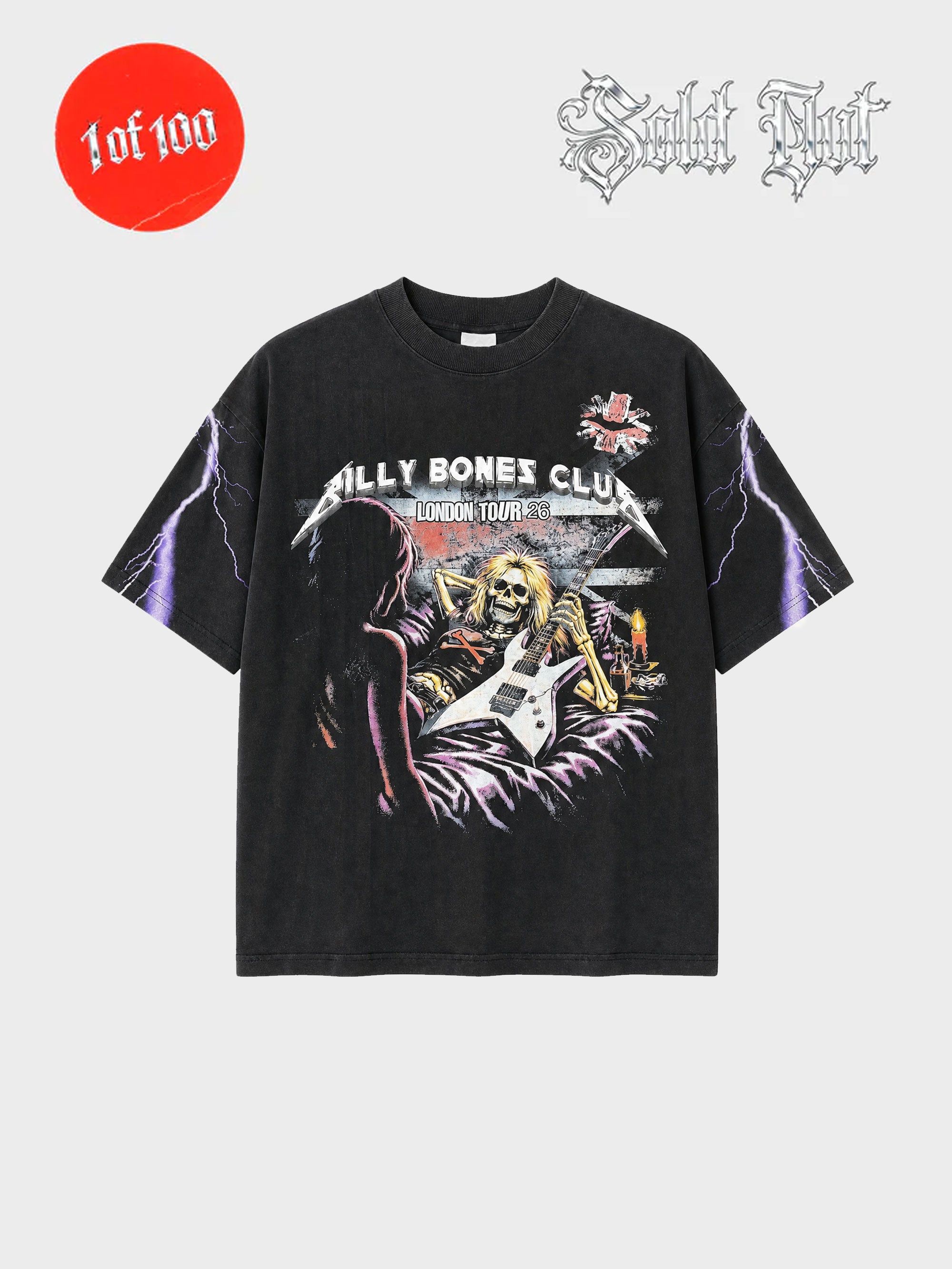 Bones London Tour Legacy Tee - Vintage Black