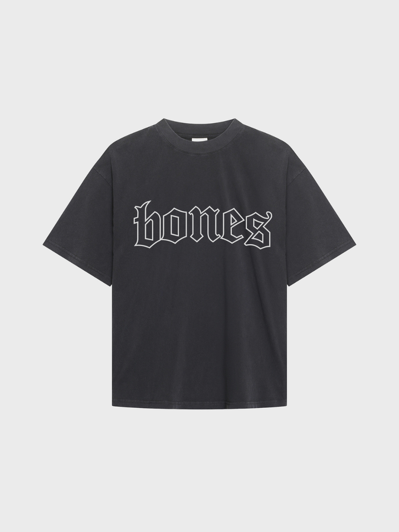 Bones Logo Tee - Washed Black