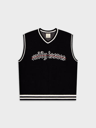 Caddy Issues Knit Vest - Black | Billy Bones Club