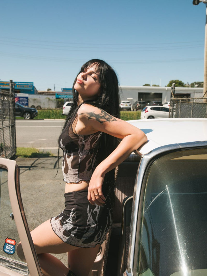 Burner Mesh Top - Black