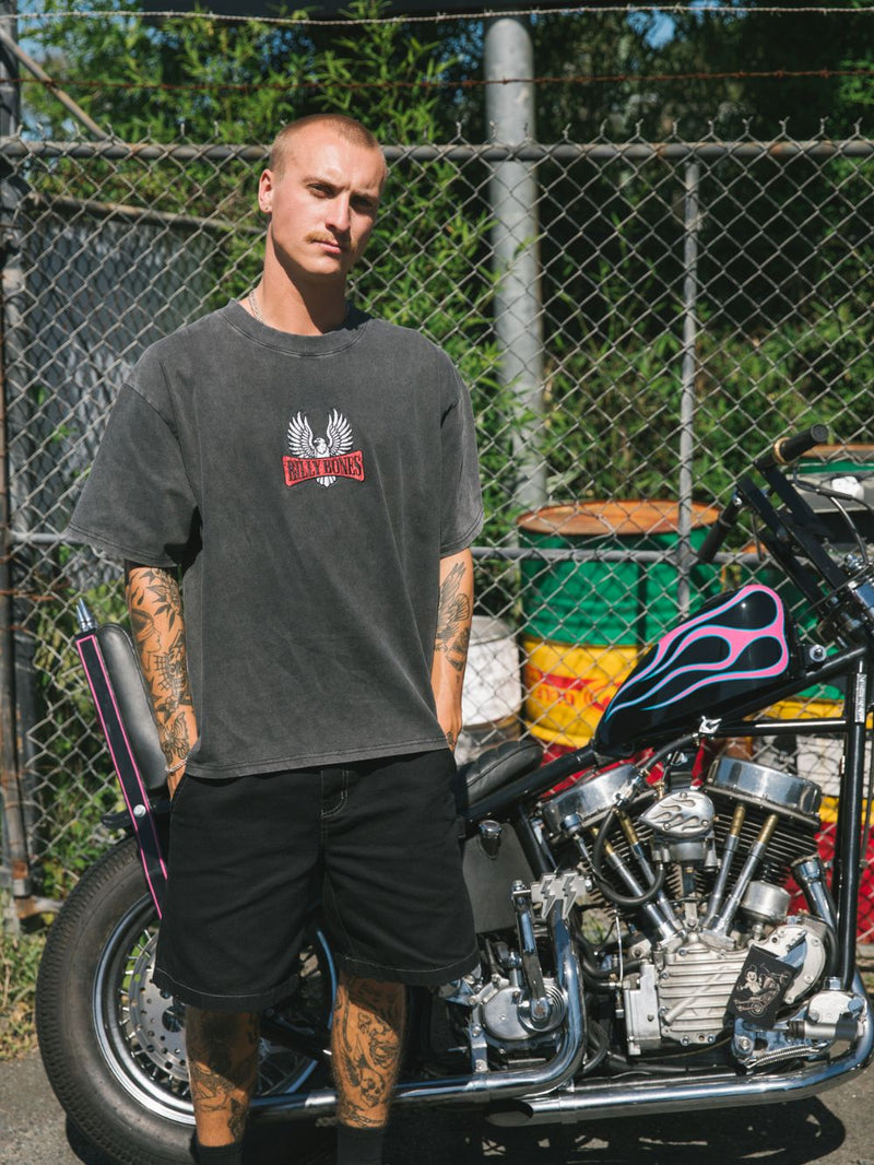 Wingspan Tee - Washed Black