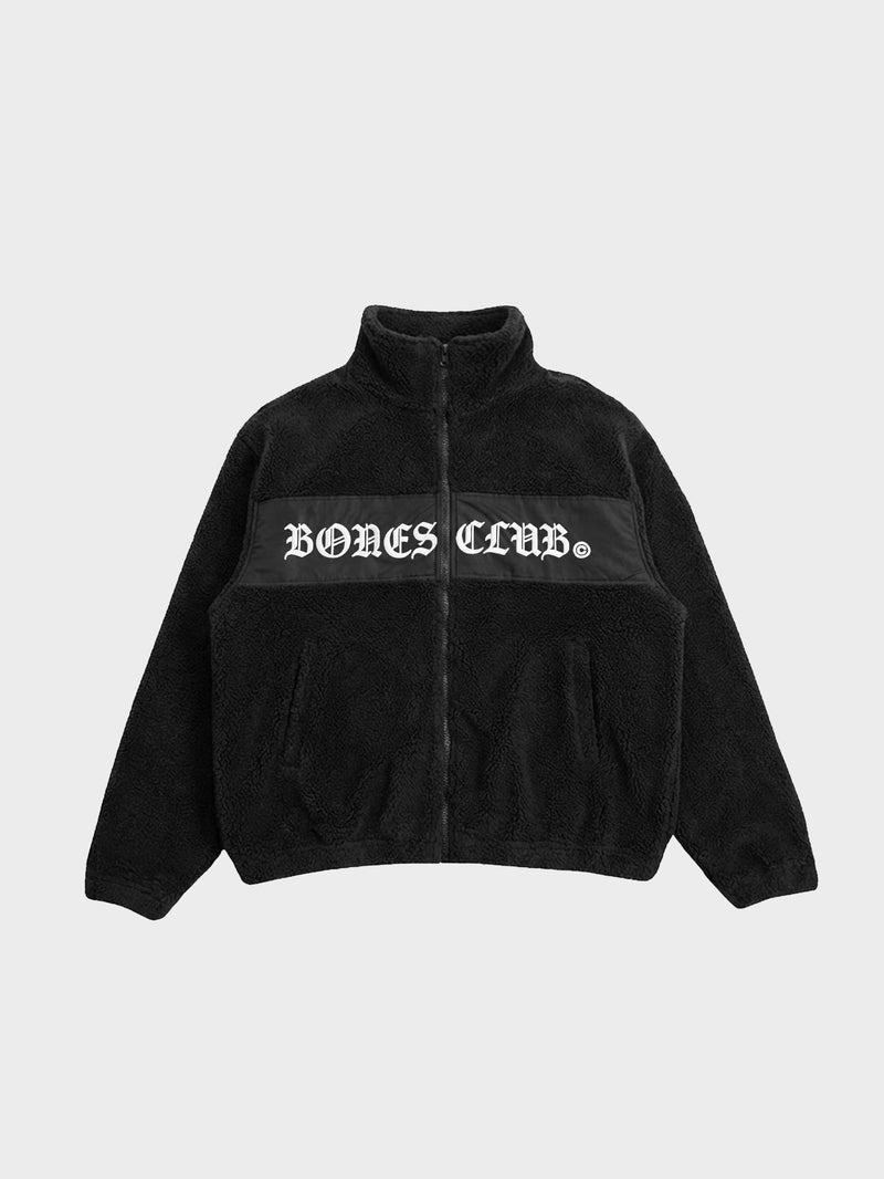 Bones Club Zip Sherpa - Black