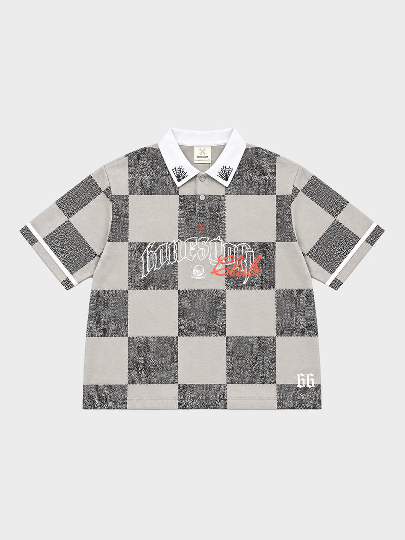 Swingers Check Polo - Grey