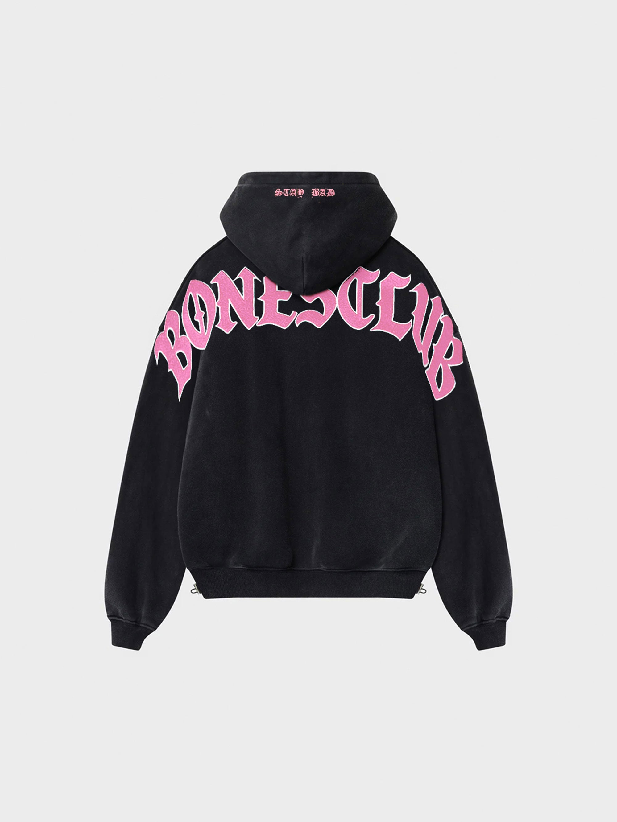 Bones Club Hoodie - Black/Pink