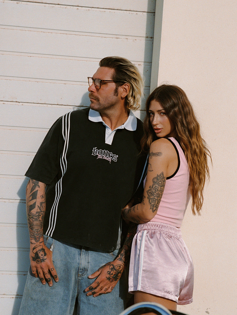 Double Crossed Silk Short - Pink