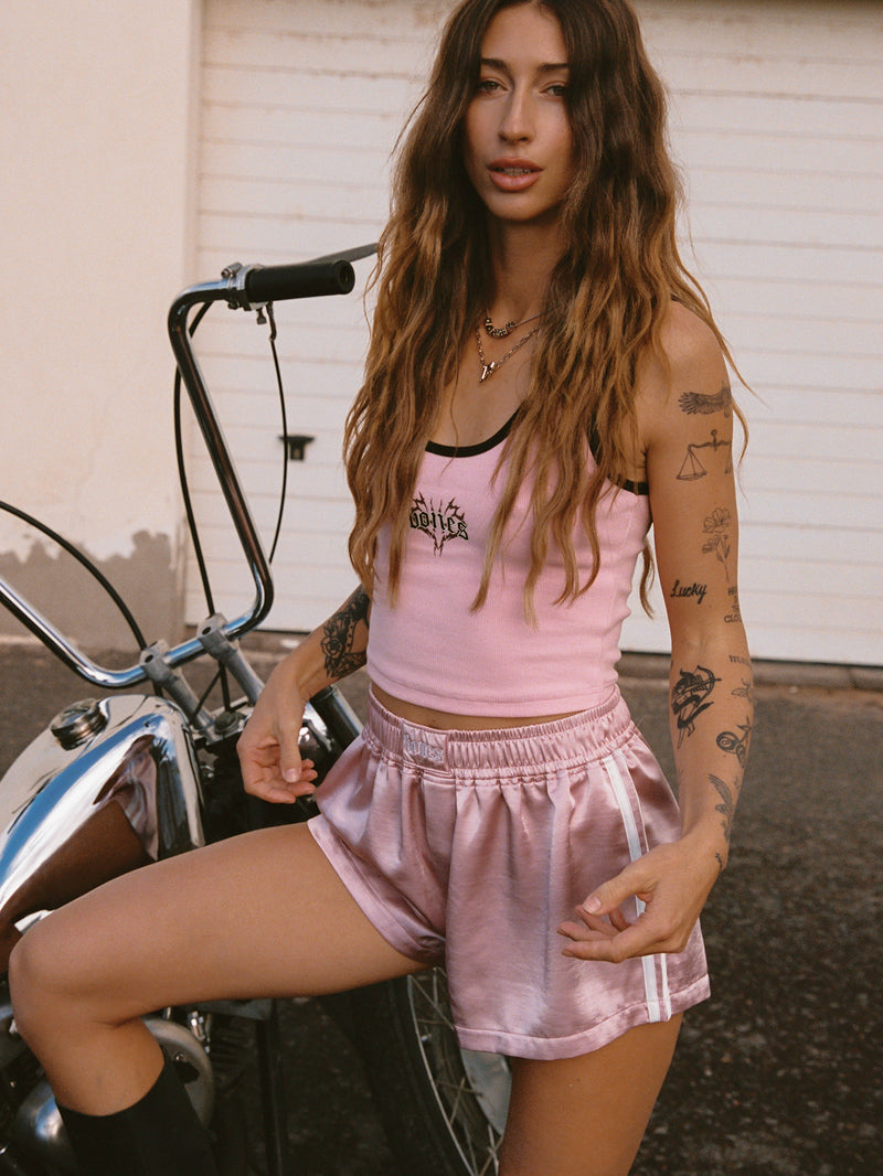 Cyber Low Crop - Washed Pink