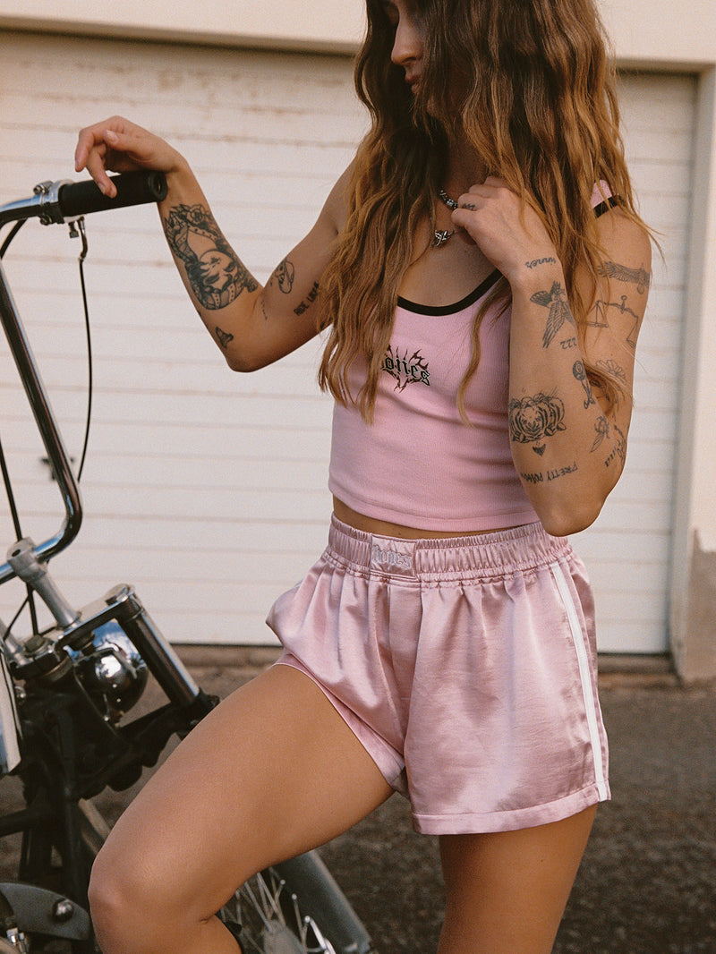 Cyber Low Crop - Washed Pink
