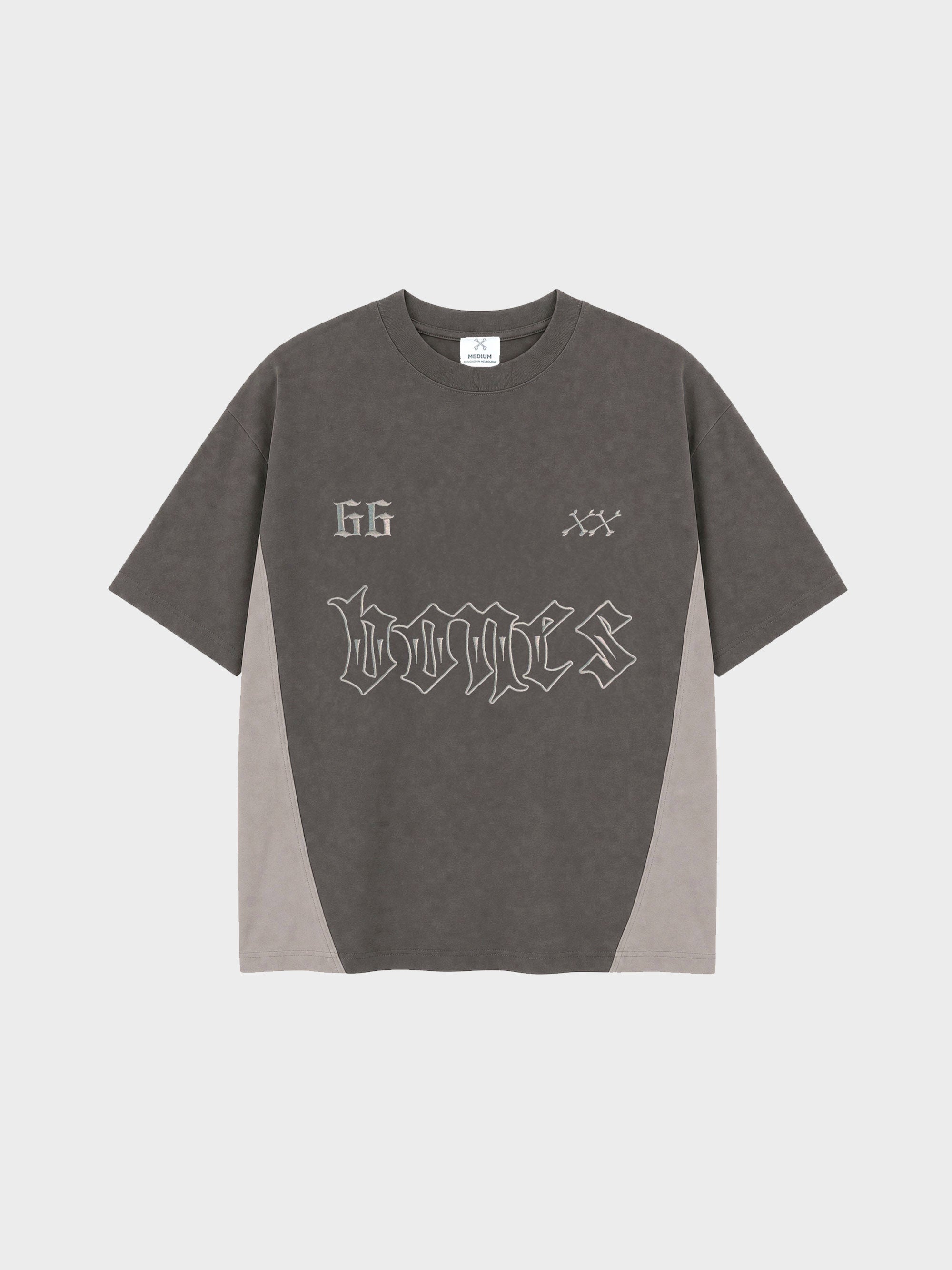 3 Piece Panel Tee - Contrast Grey