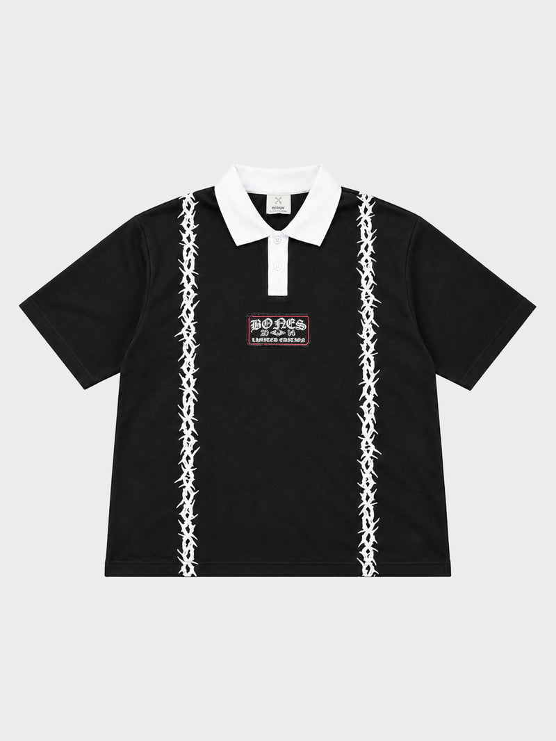 Thorn Patch Polo - Vintage Black
