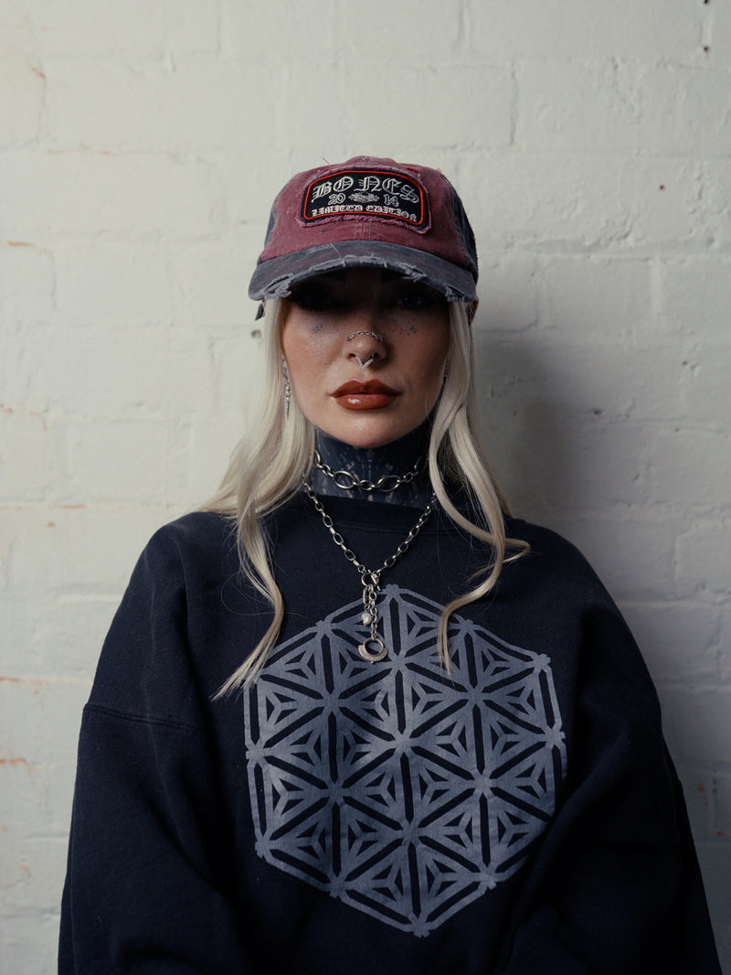 Gothic Machine Cap - Washed Red