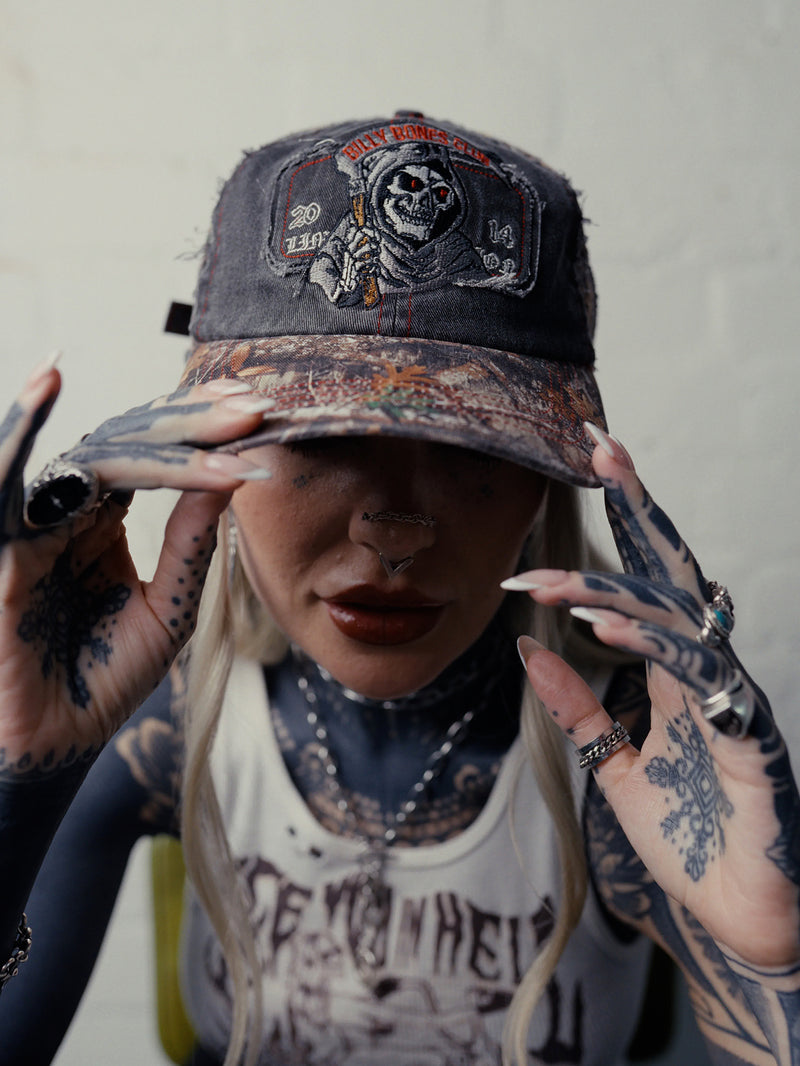 Grim Reaper Cap - Washed Camo