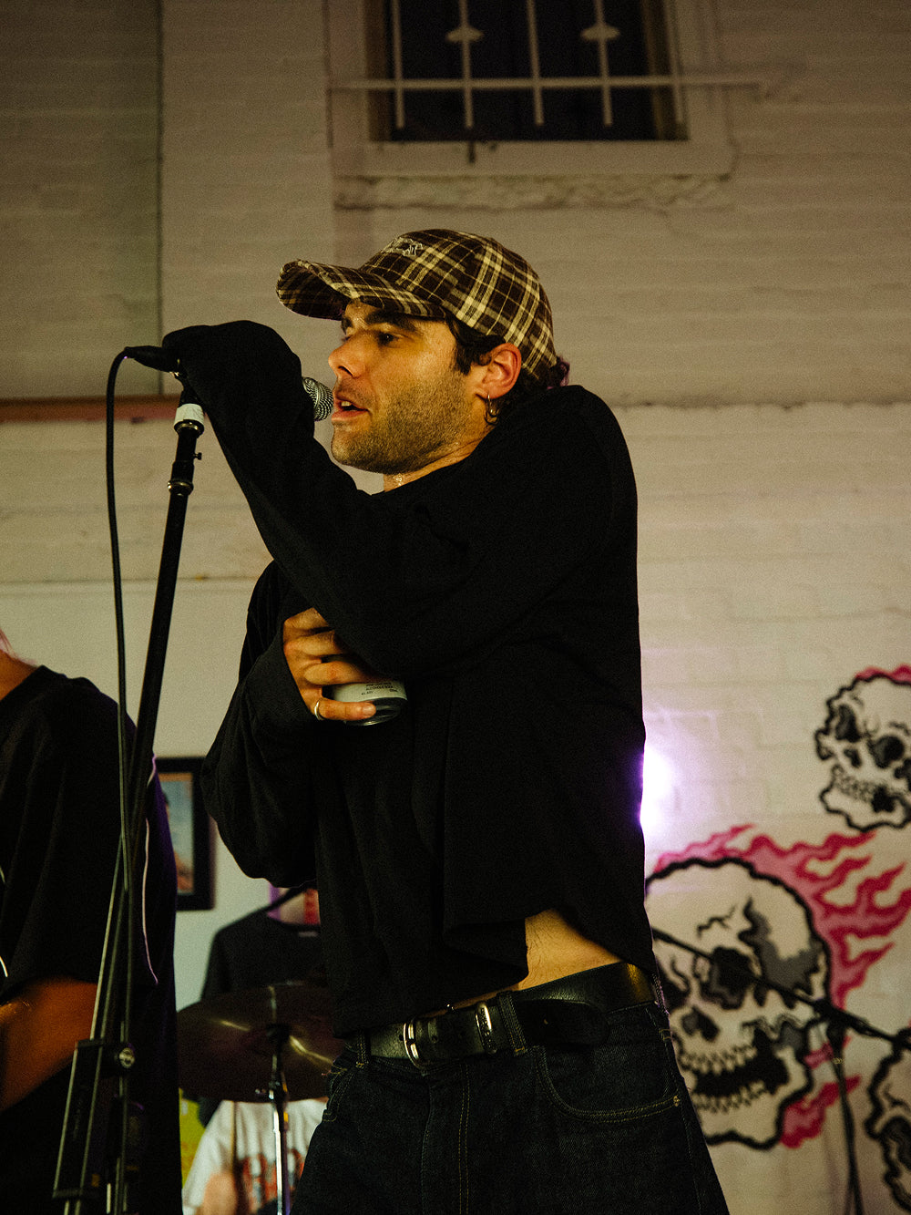 Bones Plaid Cap - Brown Check