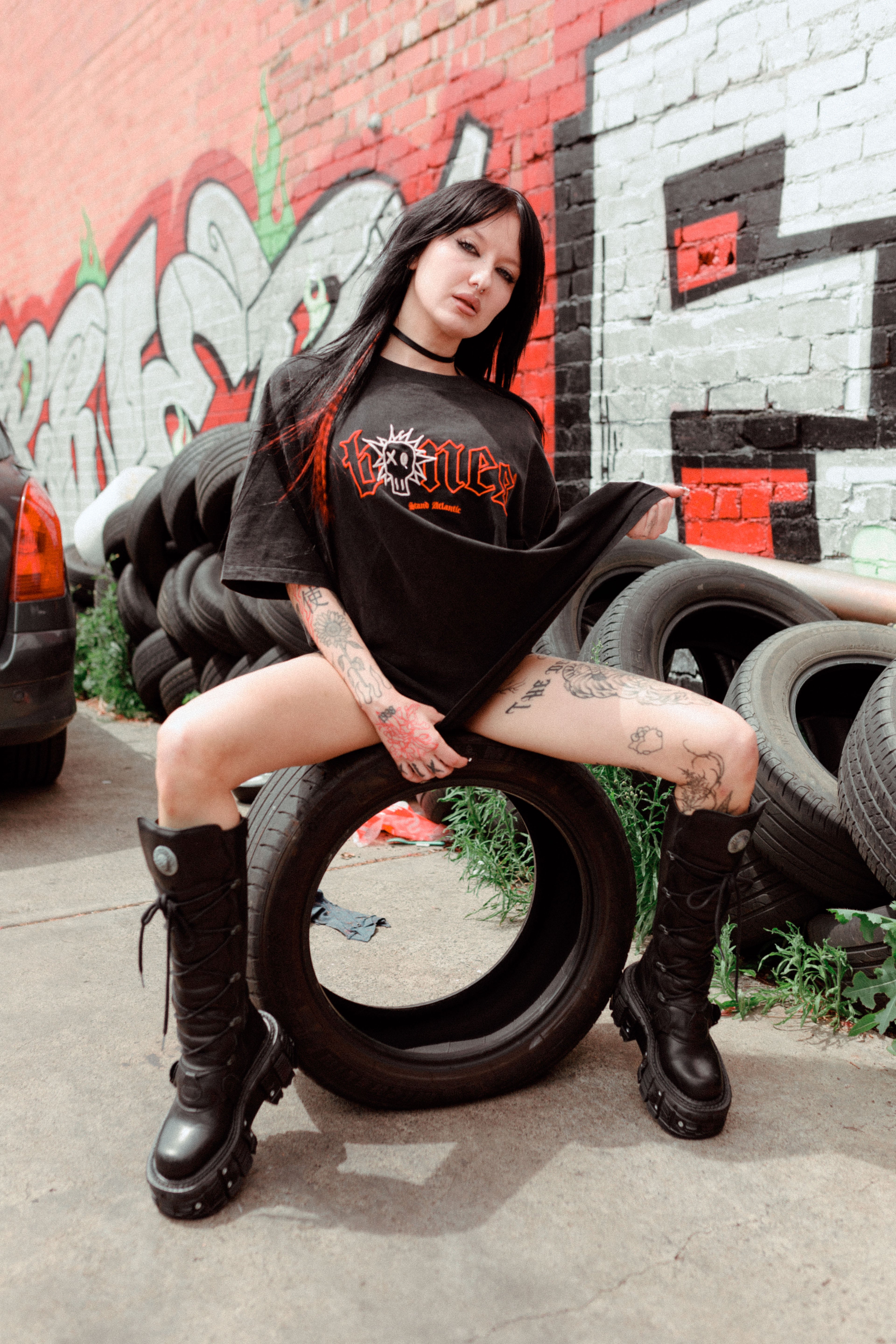 Stand Atlantic x Bones Tee - Vintage Black