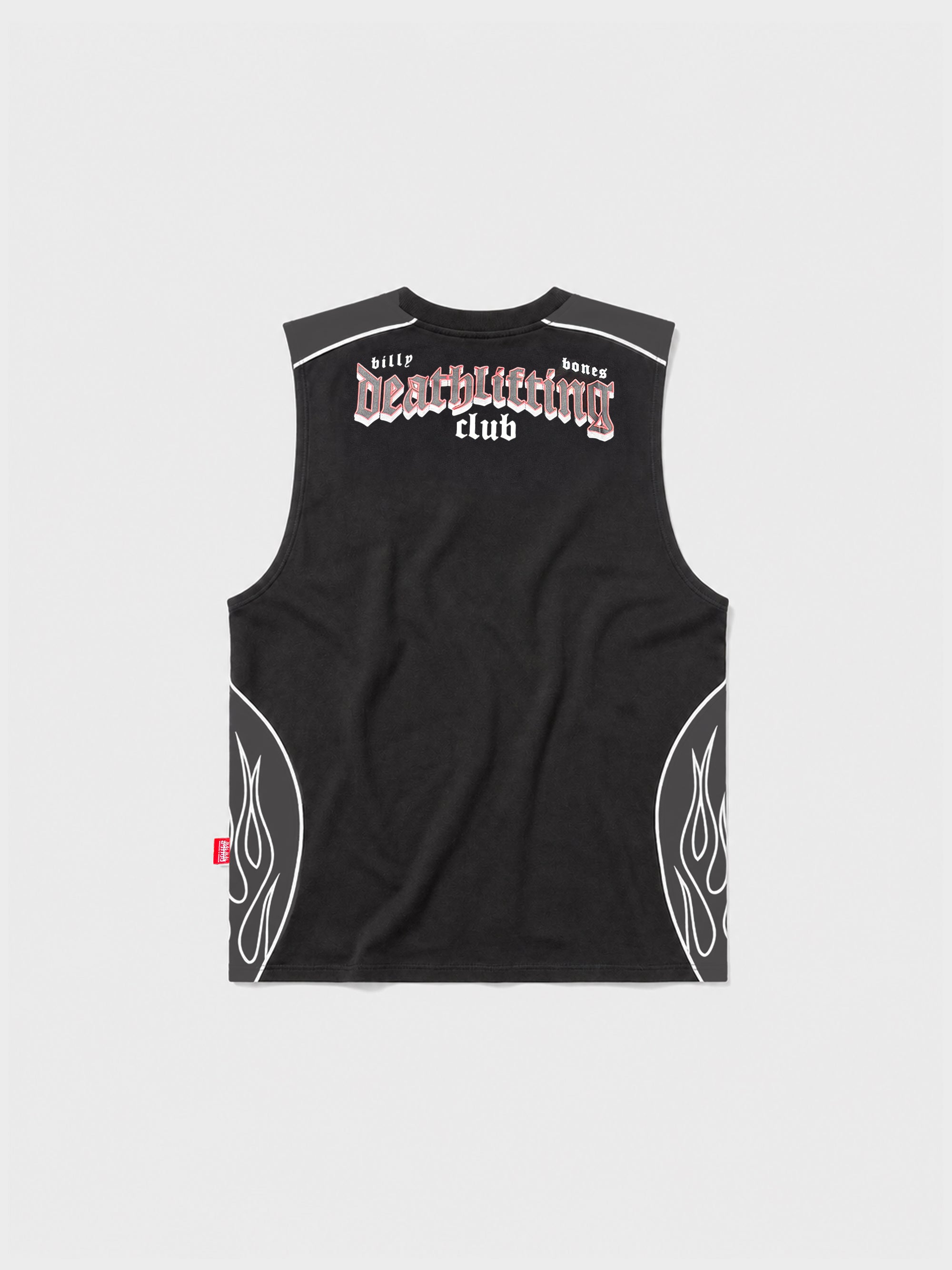 Flamed Muscle Tee - Black