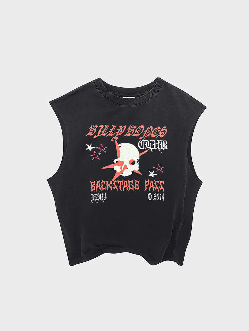 Backstage Muscle Tee - Vintage Black