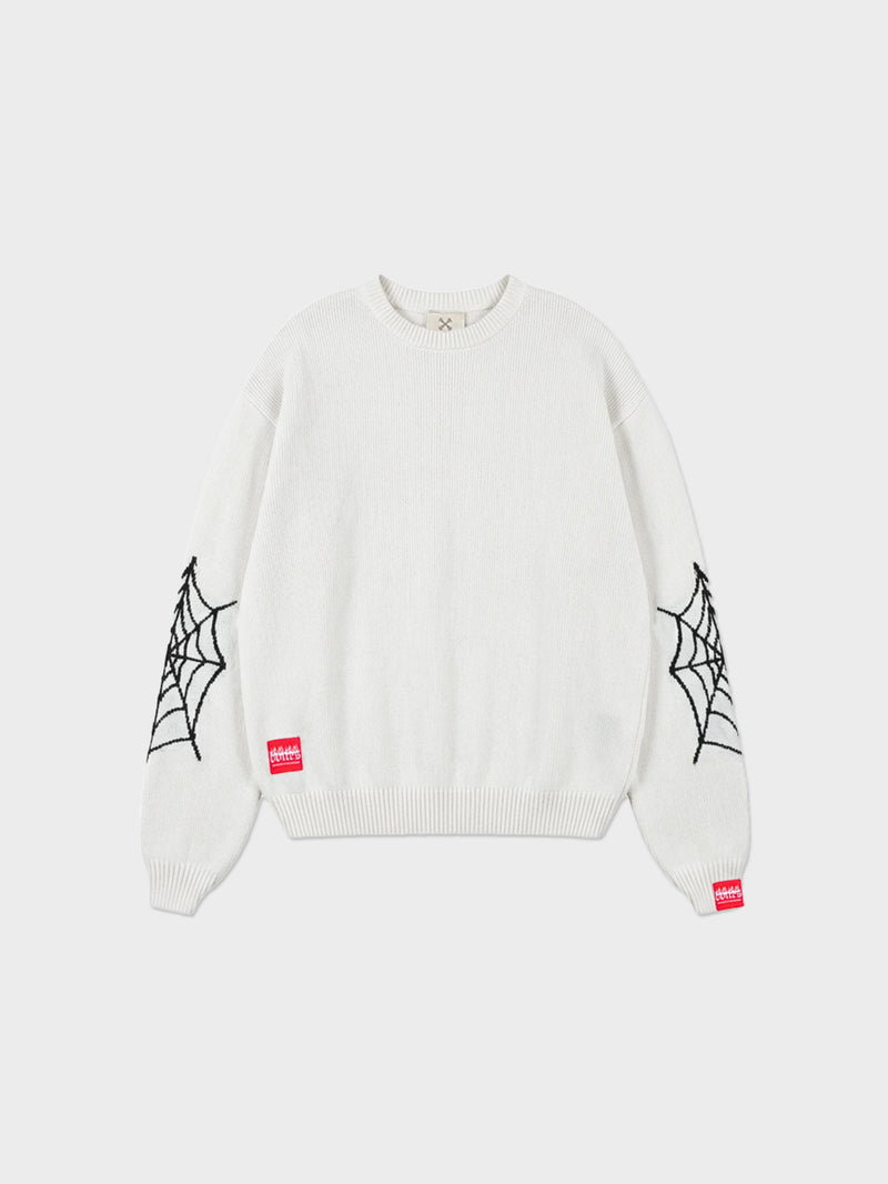 Bones Spider Knit - White