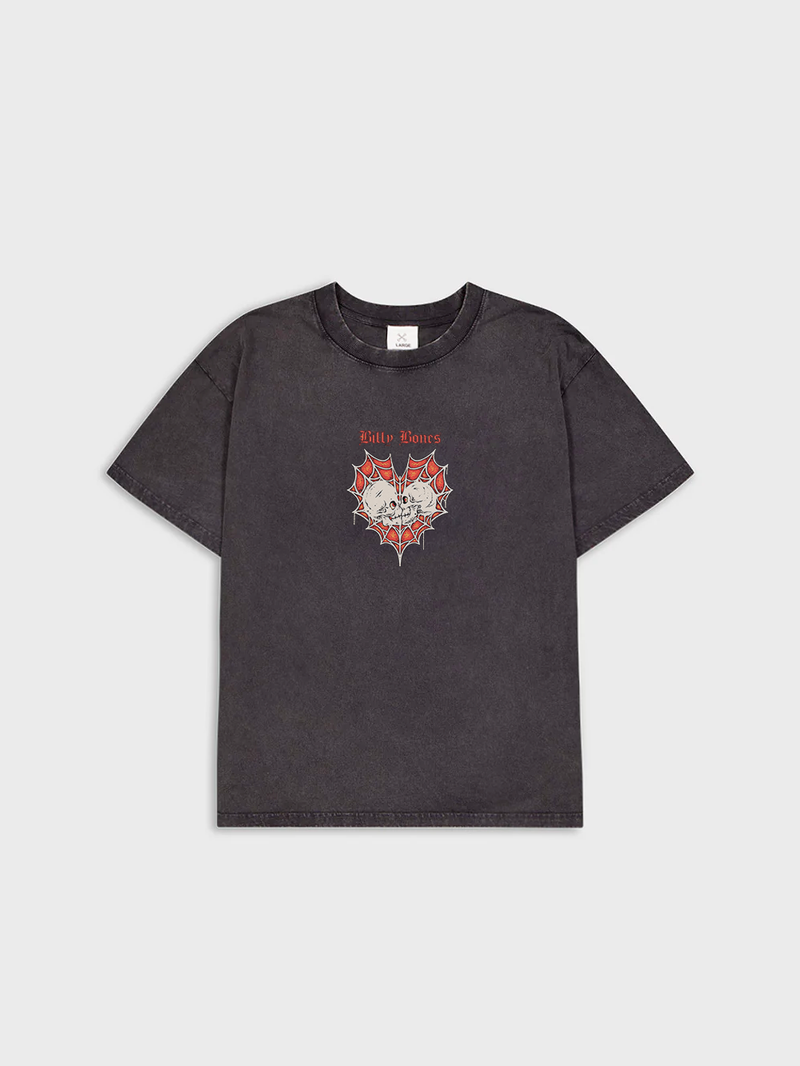 Spider's Kiss Tee - Washed Black