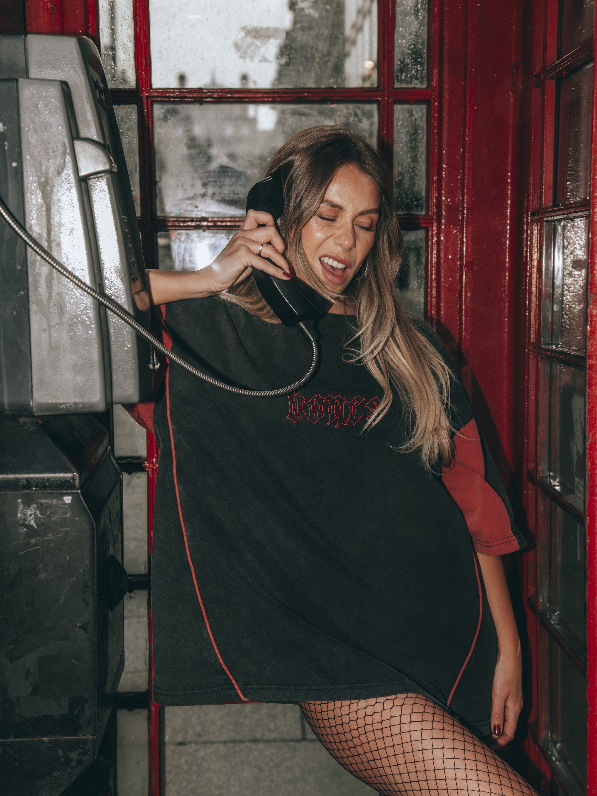 90's Steeze Panel Tee - Vintage Black/Red