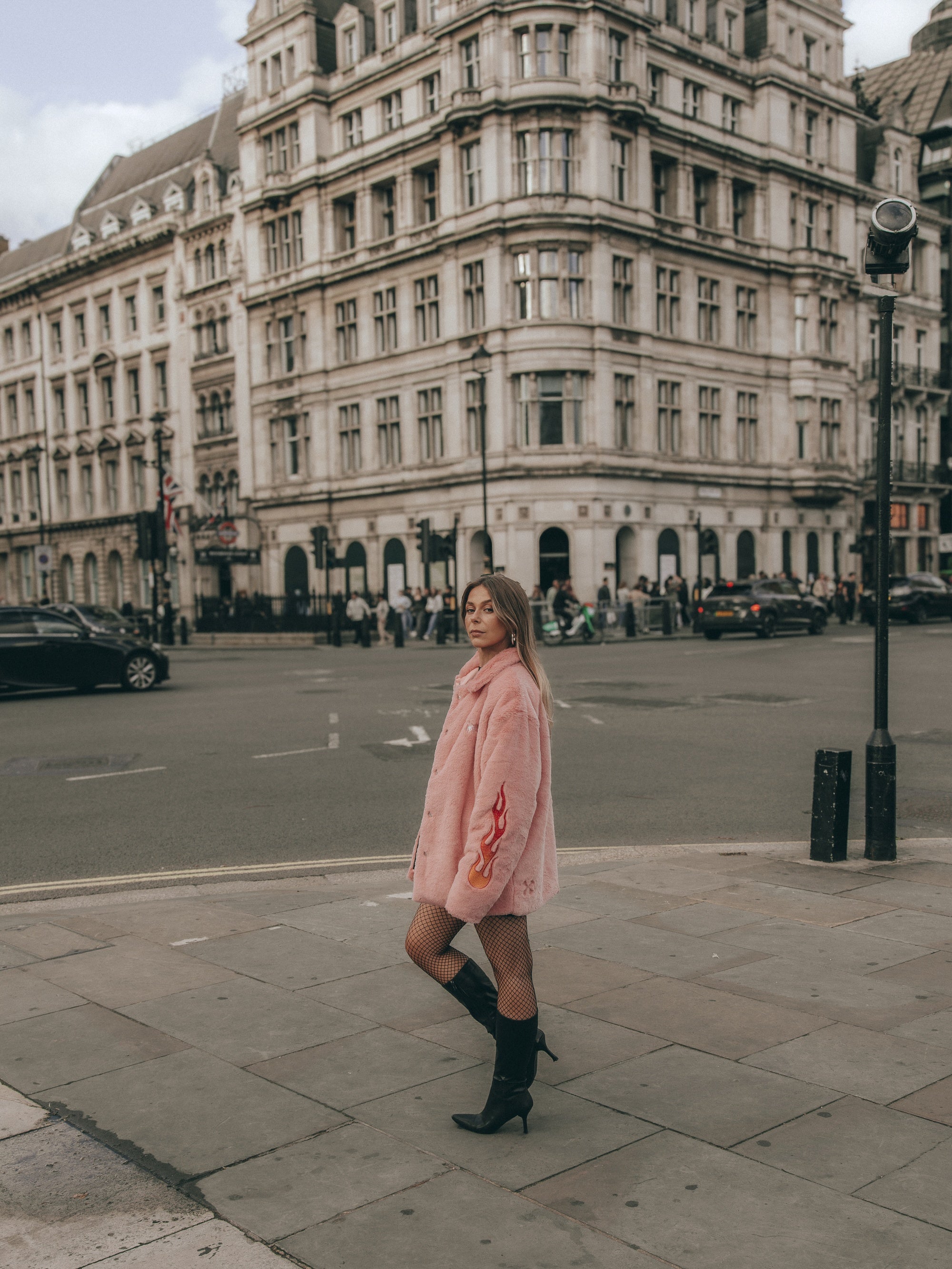 Flaming Fur Jacket - Pink
