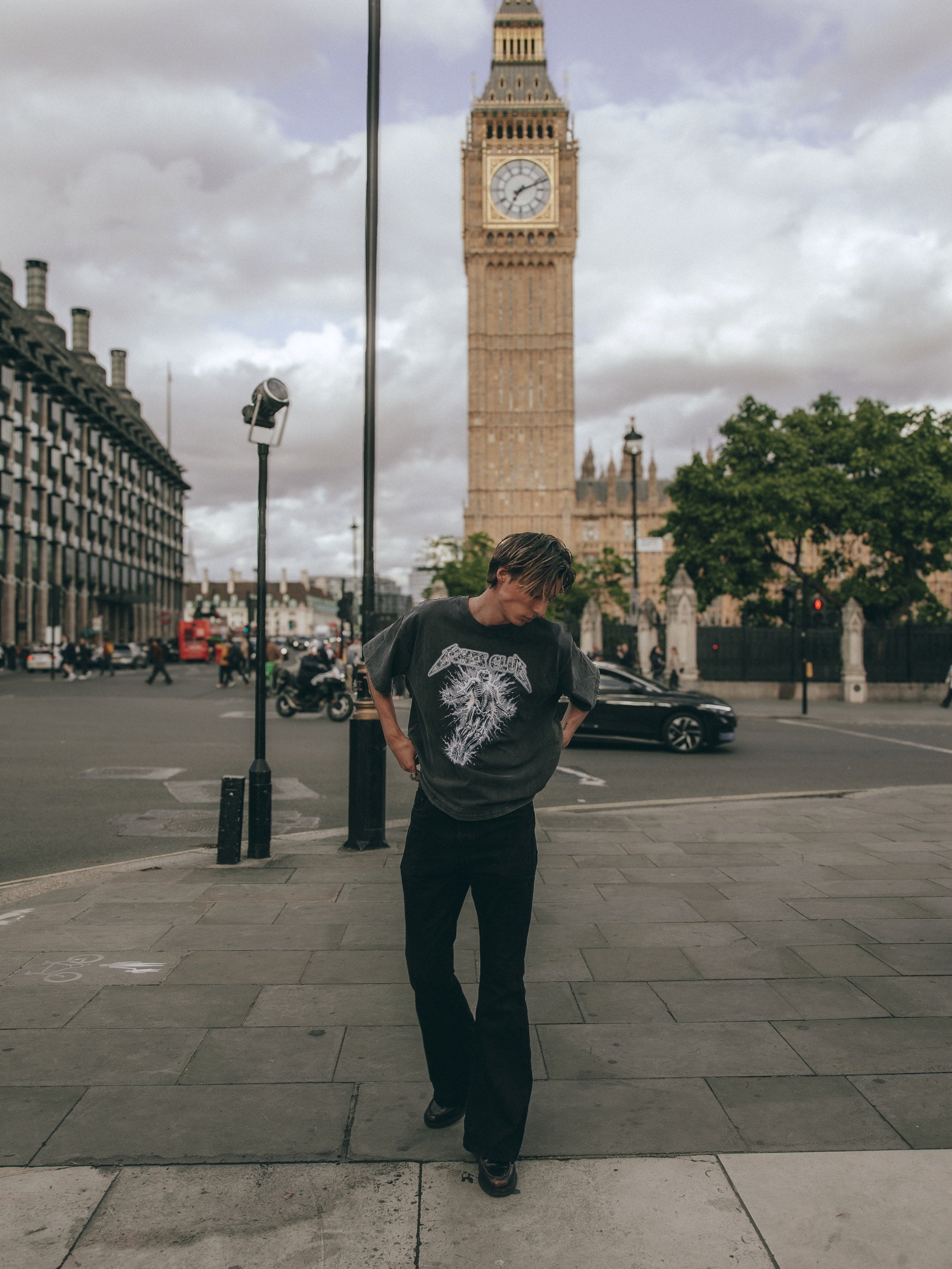 Cursed By Lighting Tee - Washed Black