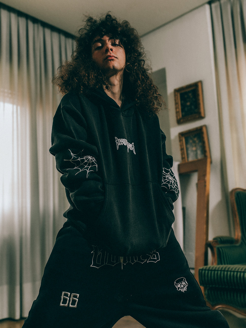 Spider Hoodie - Vintage Black